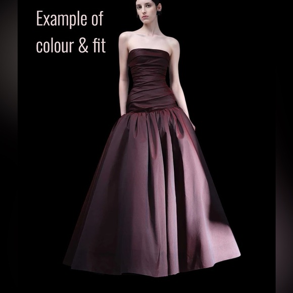 Vintage BRAEMAR Petites Taffeta Ballgown in Eggplant size 13/14 P - Picture 8 of 10